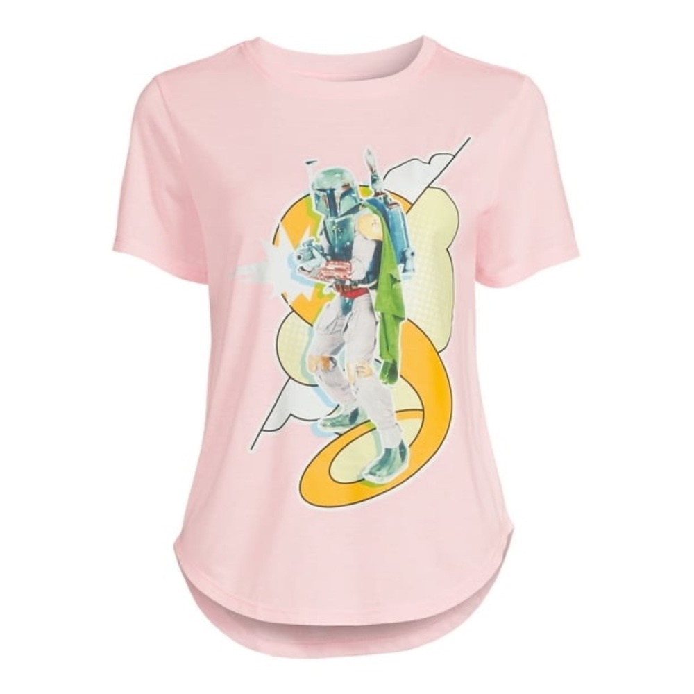 10/$25🦋 Star Wars Pink Boba Fett Graphic Tee - Size XL